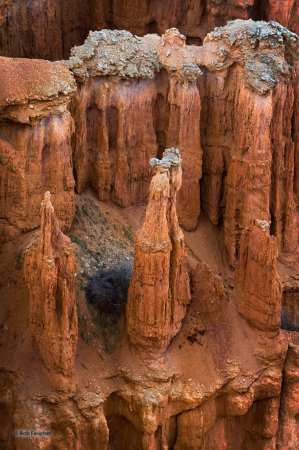 Hoodoos typically form in areas where a thick layer of a relatively soft rock is covered by a thin layer of hard rock. Hoodoos...