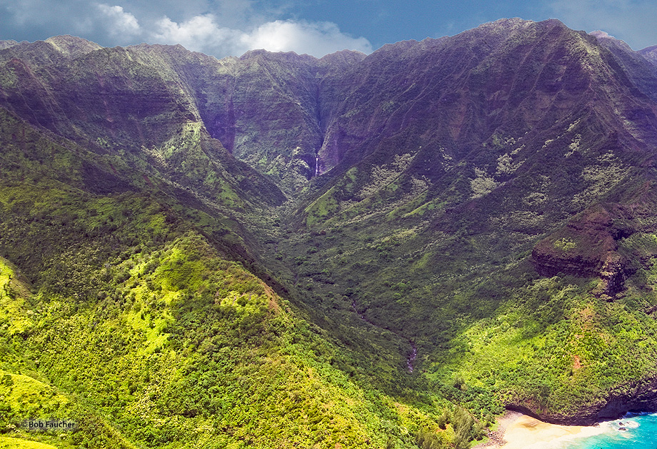 Hanakapi'ai Falls is nestled deep inside Hanakapi'ai Valley on the Na Pali coast. It'll take some effort to reach. Permits required...