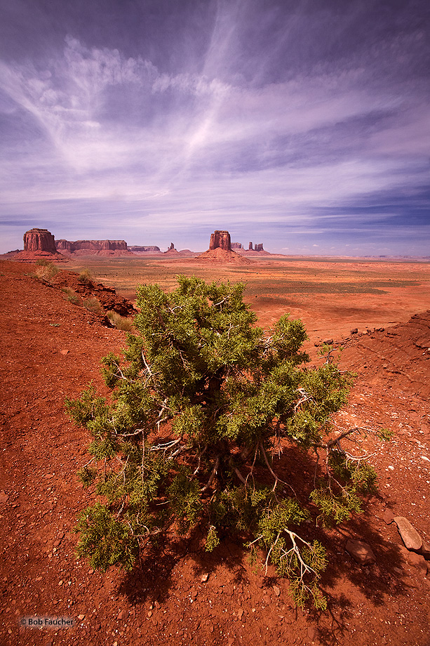 The view of Monument Valley from the base of Spearhead Mesa at Artist Point