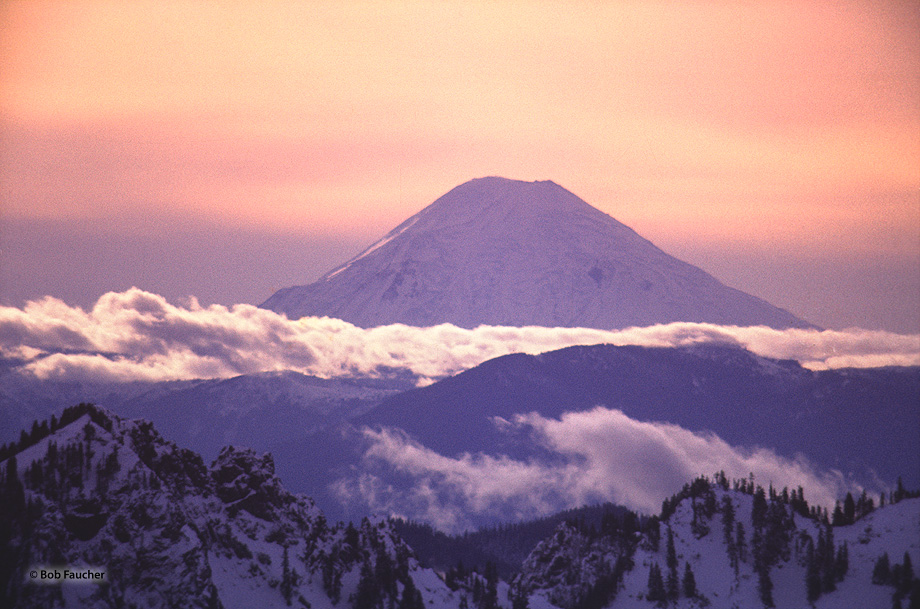 This image, made prior to the May 18, 1980 castrophic eruption, captures the nearly-perfect symmetry of the volcano on a late...