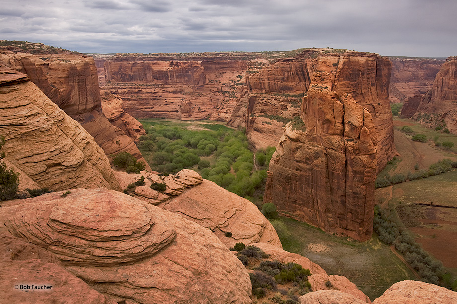 This imposing rock projection separates the main river channel from a short canyon to the left which houses the Standing Cow...