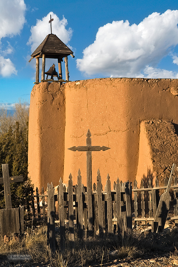 On a hill overlooking El Rancho de Las Golondrinas is a reproduction of a morada (meeting house) of the penitentes, a brotherhood...