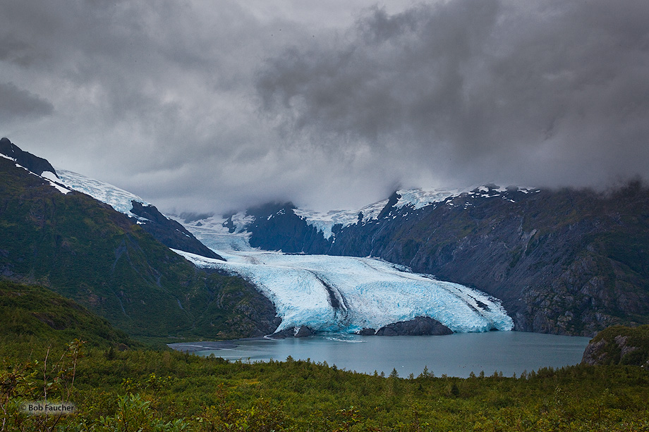 Portage was once one of Alaska's most easily viewed glaciers. Rapid recession has left a large lake in its wake