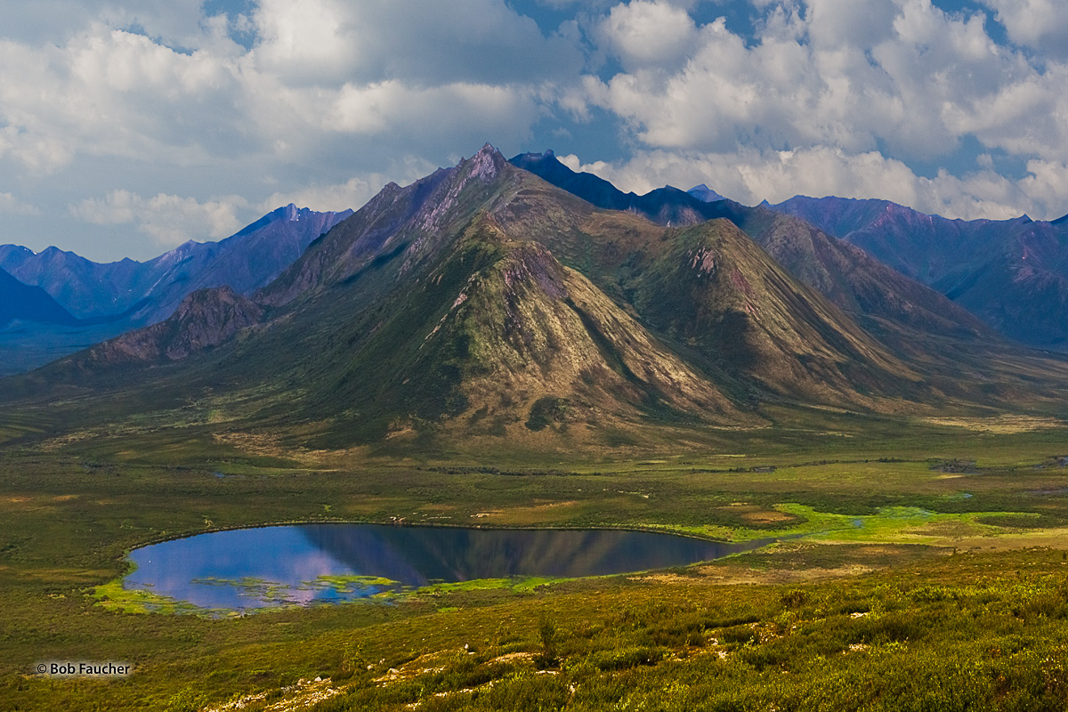 Morning light strikes the eastern slopes of Mt. Boyle near Tombstone Territorial Park. Mount Boyle is a small mountain on the...