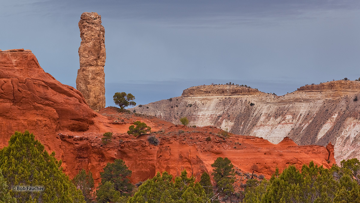 One of the larger Entrada formations along the Grande Parade route contains a sedimentary pipe,  the most distinctive features...