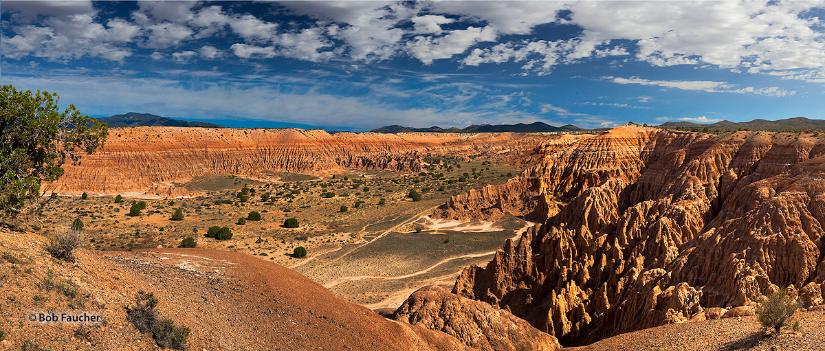 When the morning sun rises high enough to first reach into Cathedral Gorge, the incredible badlands—with the ridges, spires...