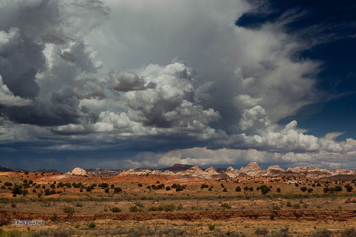 Storm clouds over Capitol Reef along this section of Waterpocket Fold