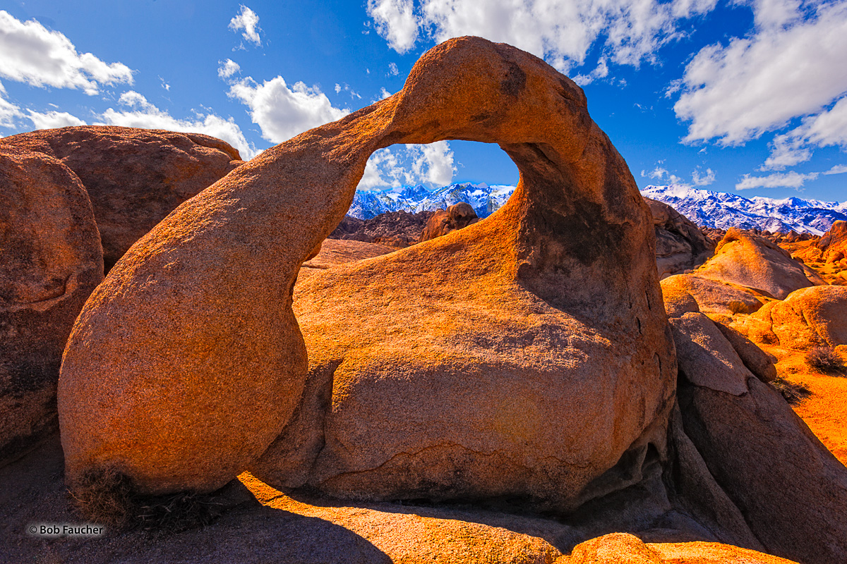 A favorite subject of photographers and filmmakers, the Alabama Hills Natural Arch, also known as Mobius Arch, perfectly frames...