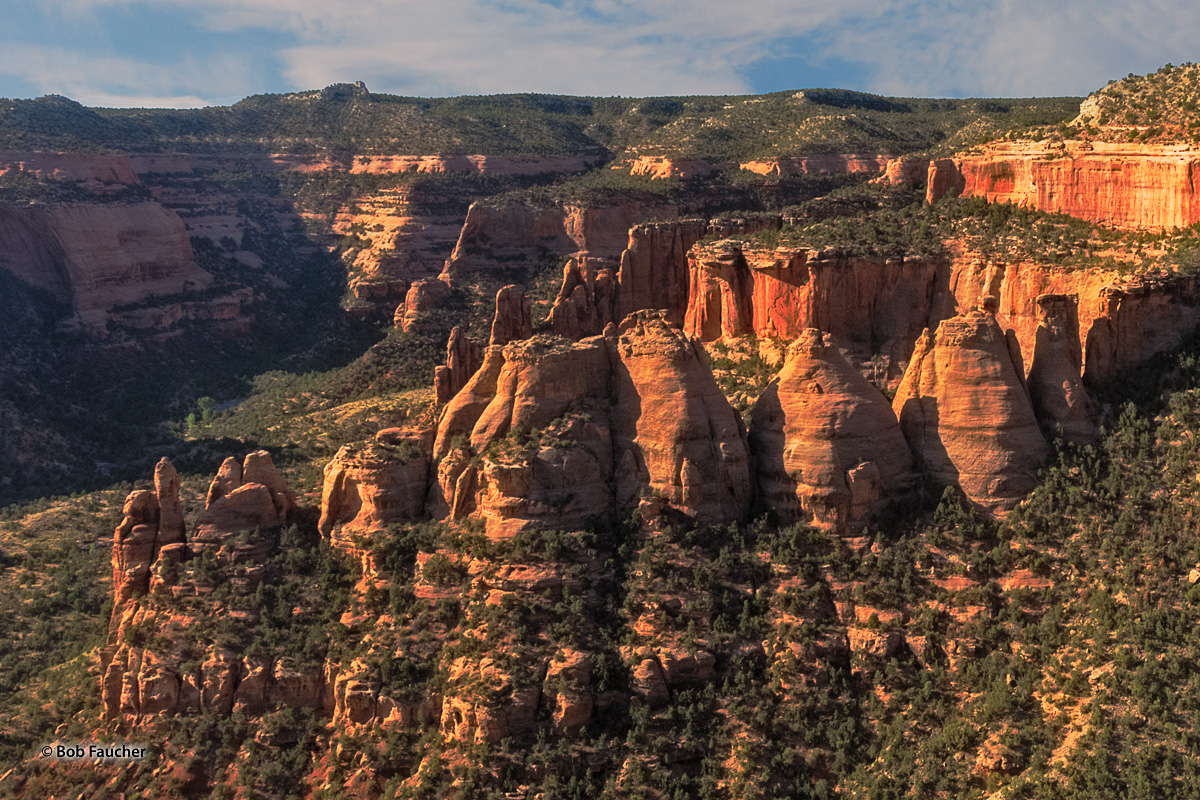 The beehive-shape rocks, as seen from Artists Point, are called the Coke Ovens in the Colorado National Monument near Grand Junction...