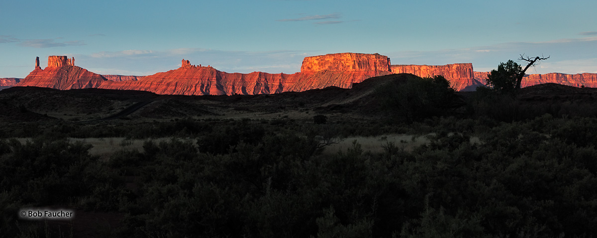 The ridge forming the eastern boundary of Castle Valley catches early morning sunlight along its entire 3.5 mile length. The...