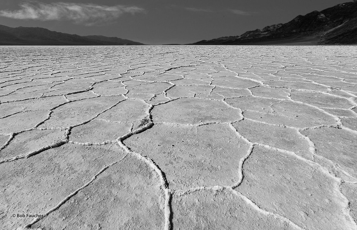 Expansive salt pan in Badwater Basin, Death Valley, NP
