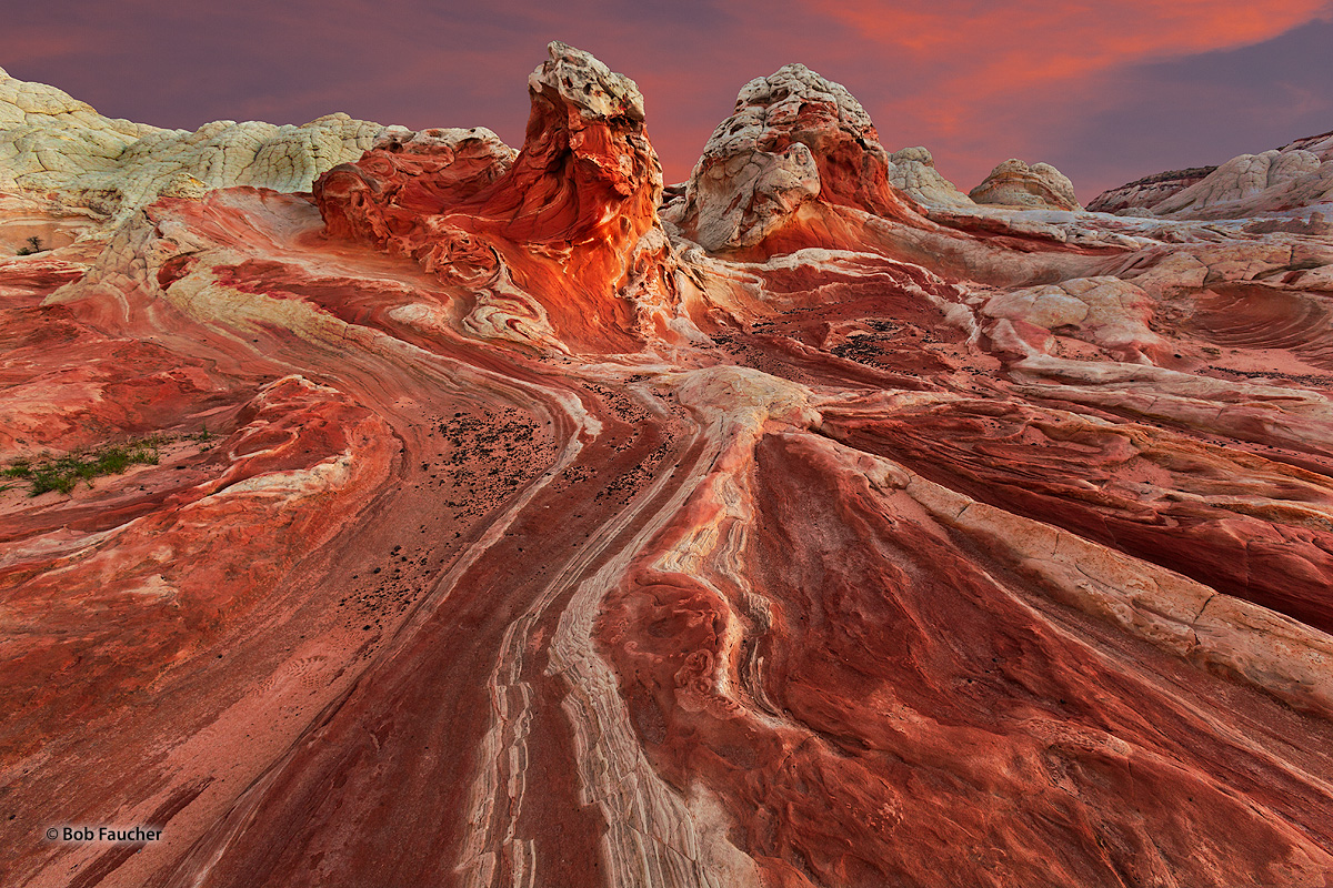 The flow of the rock formation, generated by the water which formed it, leaves the image of a river of stone