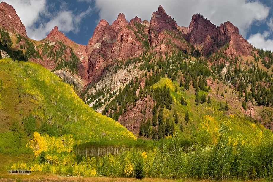 Although its more famous neighbors garner most of the attention, this rugged peak, with changing aspens covering its base, presents...