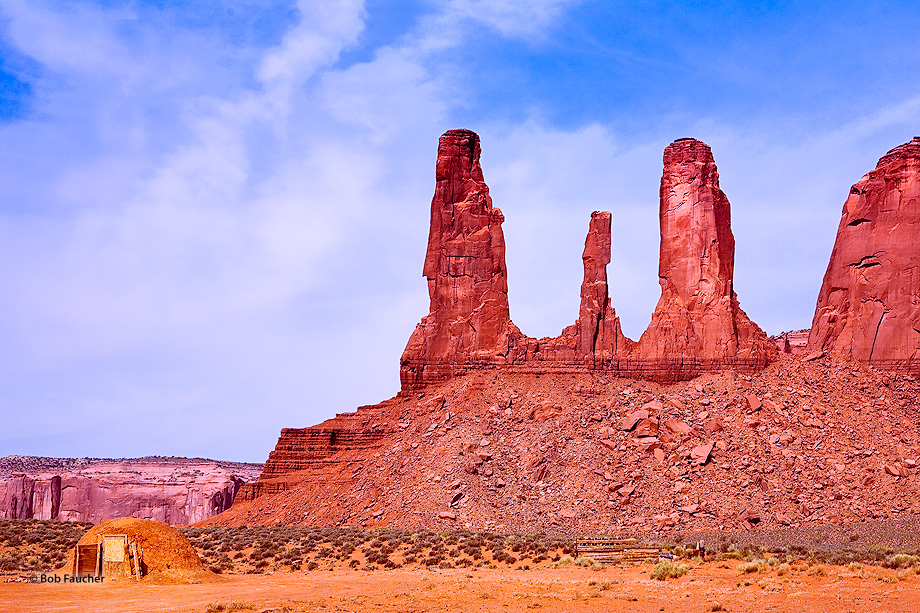In Monument Valley the Three Sisters is a formation purported to be like a Catholic nun facing her two pupils.