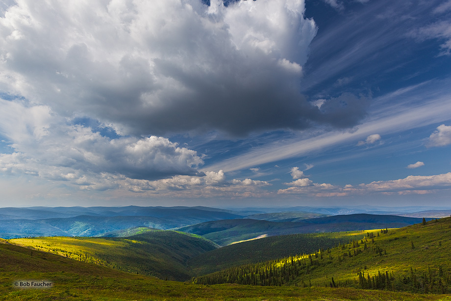 Dramatic views from the Top of the World Highway, the link between Dawson City, Yukon and Jack Wade, Alaska